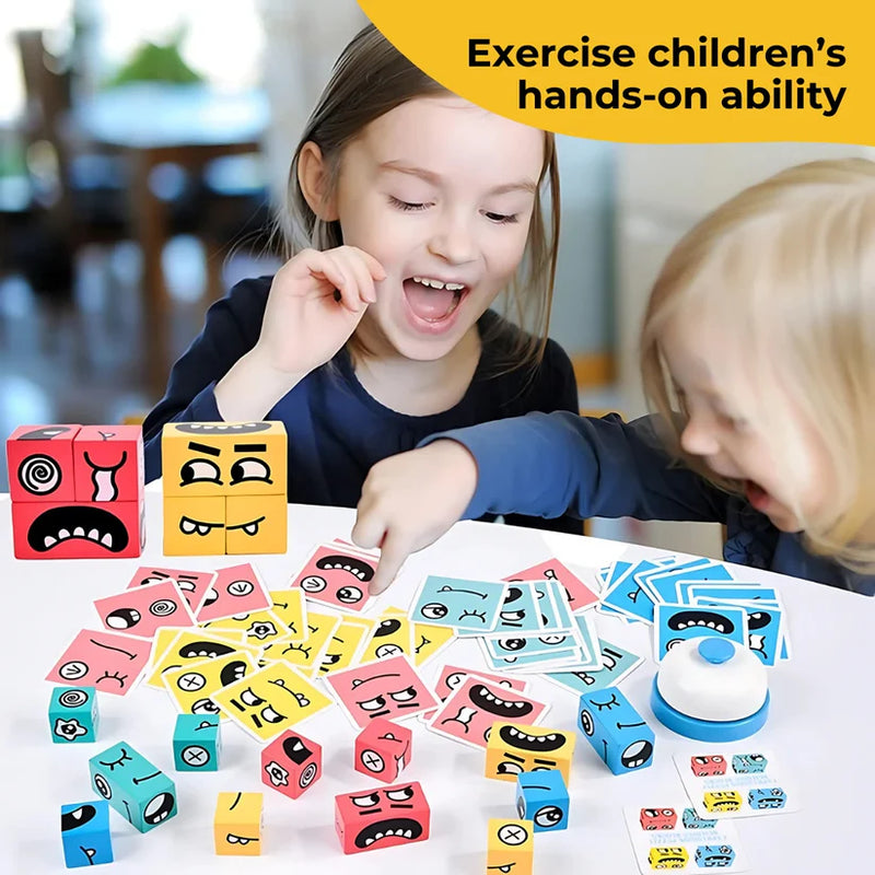 Kids Face Changing Magic Cube Puzzle for Kids, Rubik’s Cube Face Expression Toy