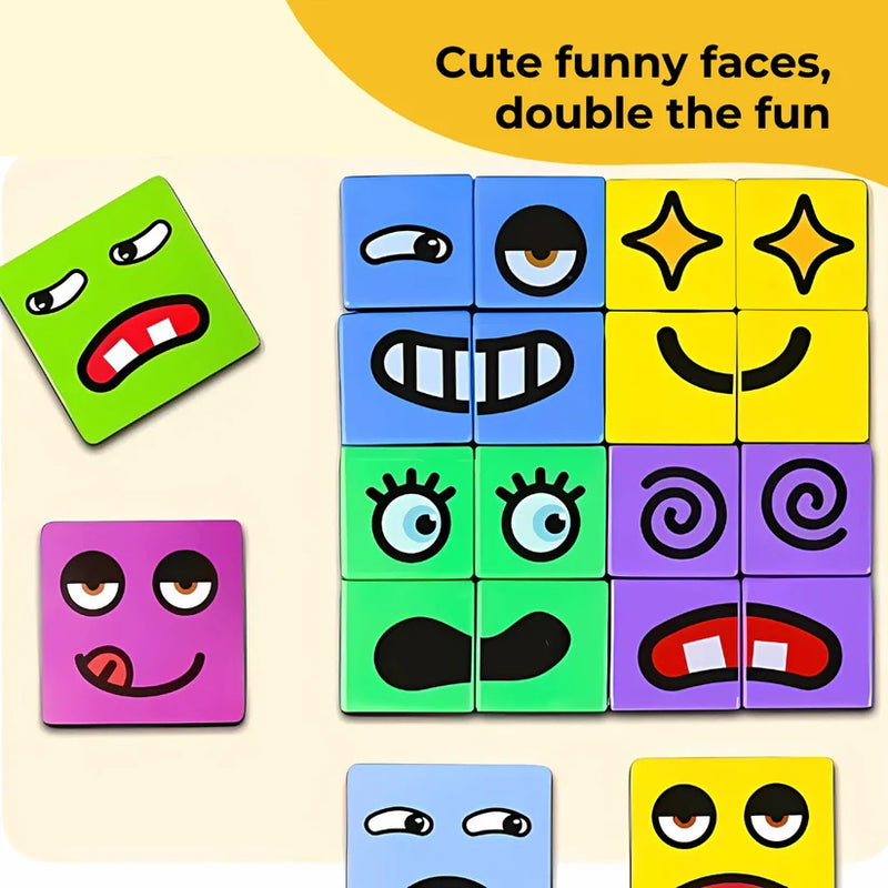 Kids Face Changing Magic Cube Puzzle for Kids, Rubik’s Cube Face Expression Toy